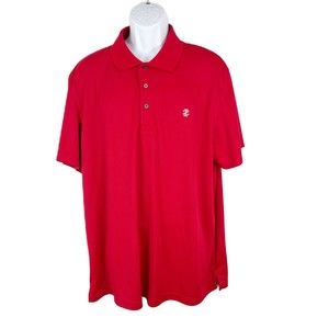 Izod Golf Polo Shirt Men XXL Red Short Sleeve Solid Collared Activewear